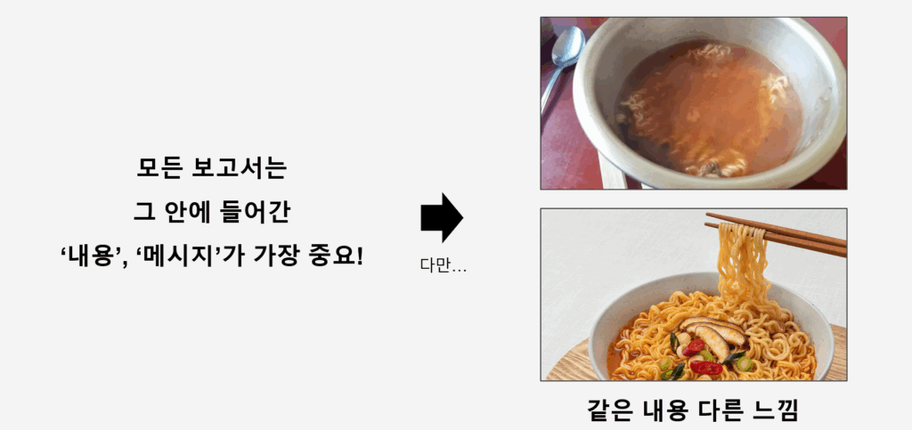 같은 내용 다른 느낌